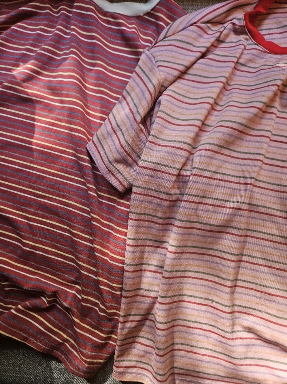 Striped Shirts Set – Pink and Red